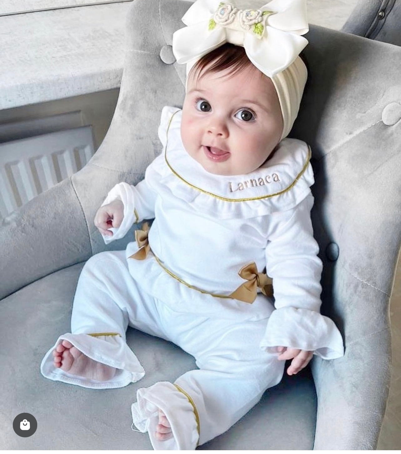 Name on collar - girls luxe pyjamas 🤍