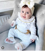 Load image into Gallery viewer, Name on collar - girls luxe pyjamas 🤍
