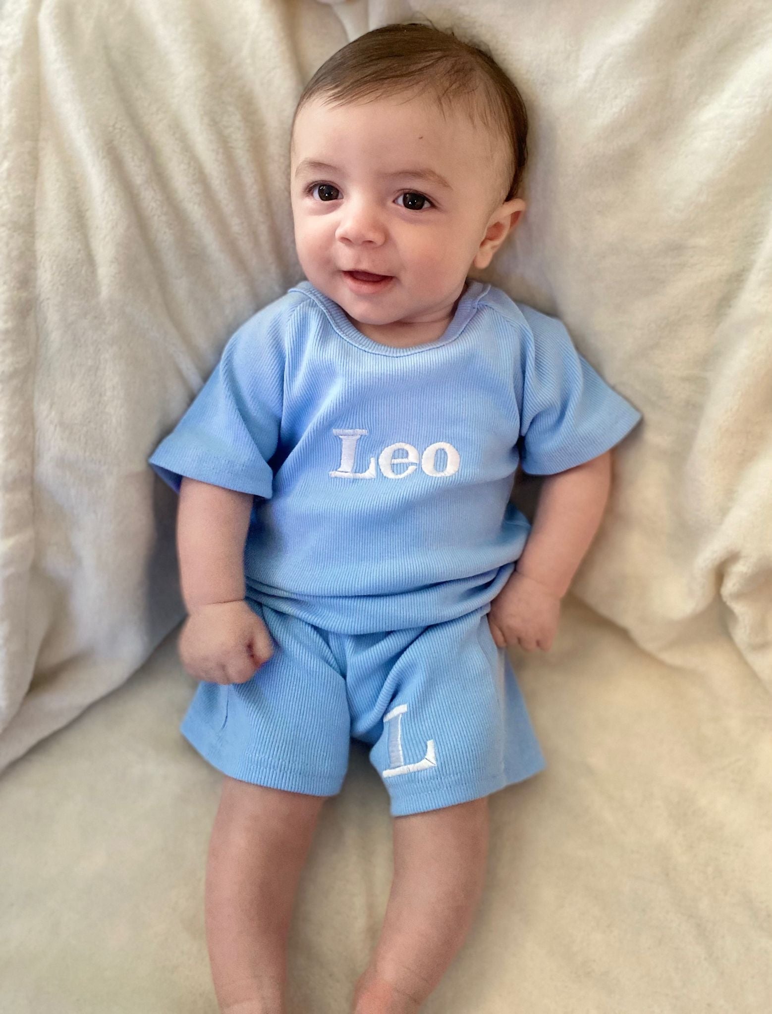 THICK NAME OR INITIAL - Long OR Short ribbed lounge. Please specify in comments 🤍