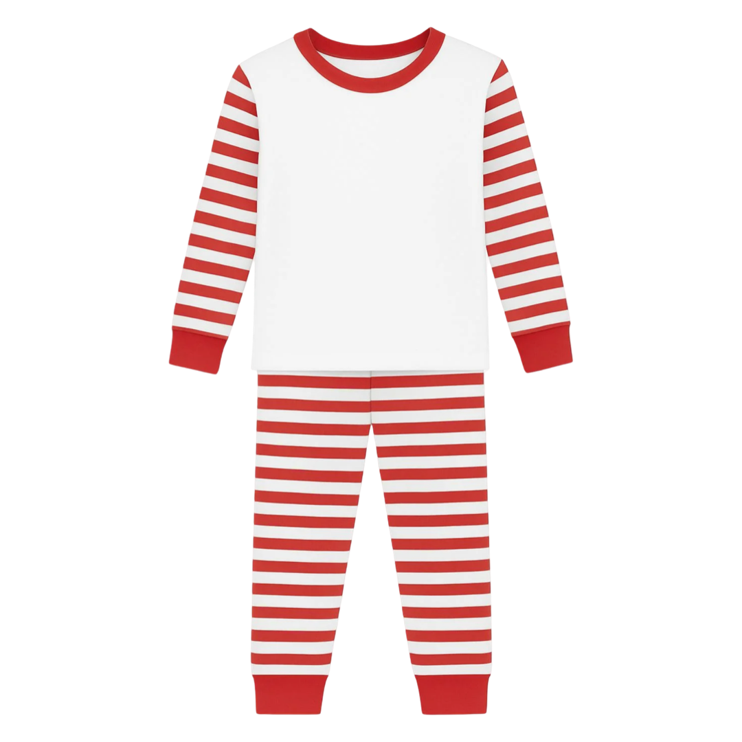 Red stripe theme Christmas Pyjamas