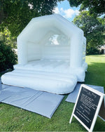 Load image into Gallery viewer, Bouncy castle (Pink, Blue, White / Grey) Pretty Little Parties Cornwall
