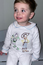 Load image into Gallery viewer, Cowboy &amp; Spaceman (free name and/ or birthday text) - pyjamas 🤍
