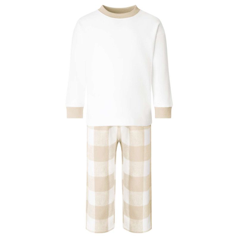 Cream check Christmas Pyjamas