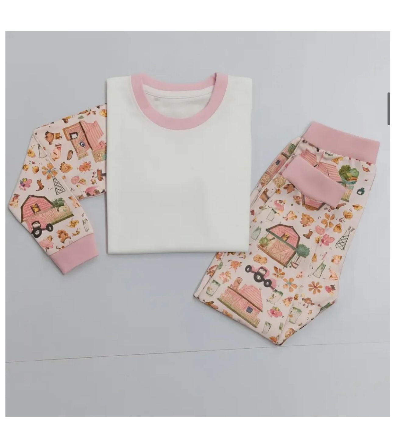 Pink farm check Christmas Pyjamas