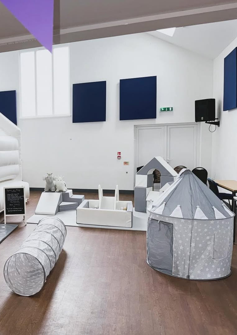 Soft play set up (PINK, WHITE/ GREY , BLUE) Pretty Little Parties Cornwall