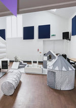 Load image into Gallery viewer, Soft play set up (PINK, WHITE/ GREY , BLUE) Pretty Little Parties Cornwall
