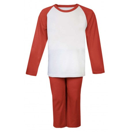 Red print pyjamas for personalising