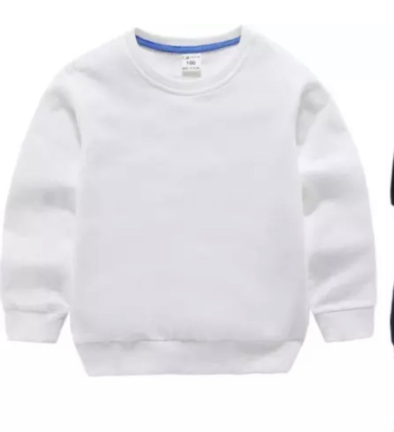 NAME IS TWO WILD - Long Sleeved Tshirt/ thin jumper - for Embroidery personalising - White