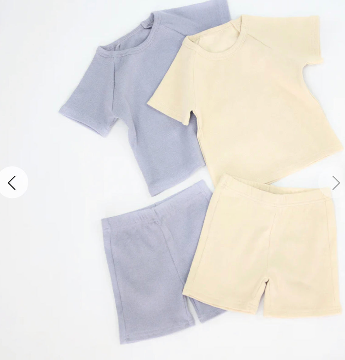 RIBBED SHORT LOUNGE SETS