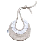 Load image into Gallery viewer, Babidu Luxury Broderie Bibs - Embroidery Available (Pink, Blue, Dark Beige)
