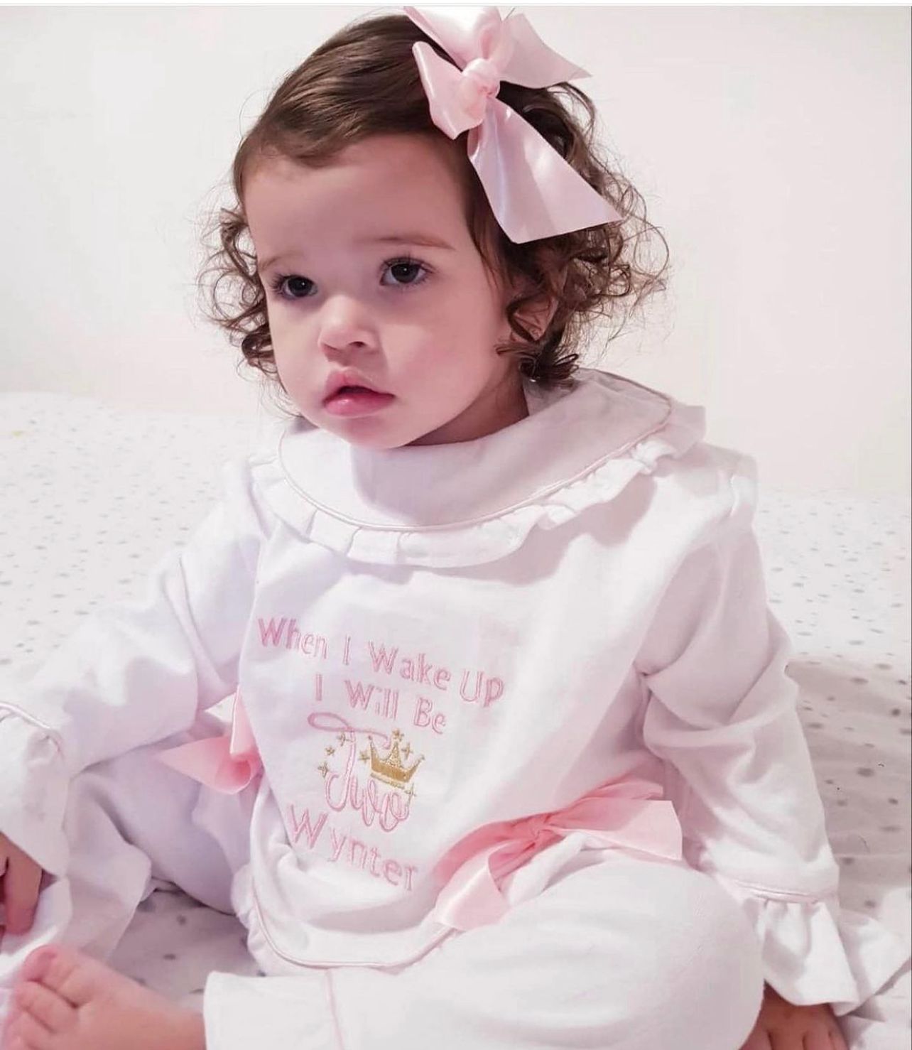 Girls Luxe pyjamas (Choose your own Embroidery options available) 🤍