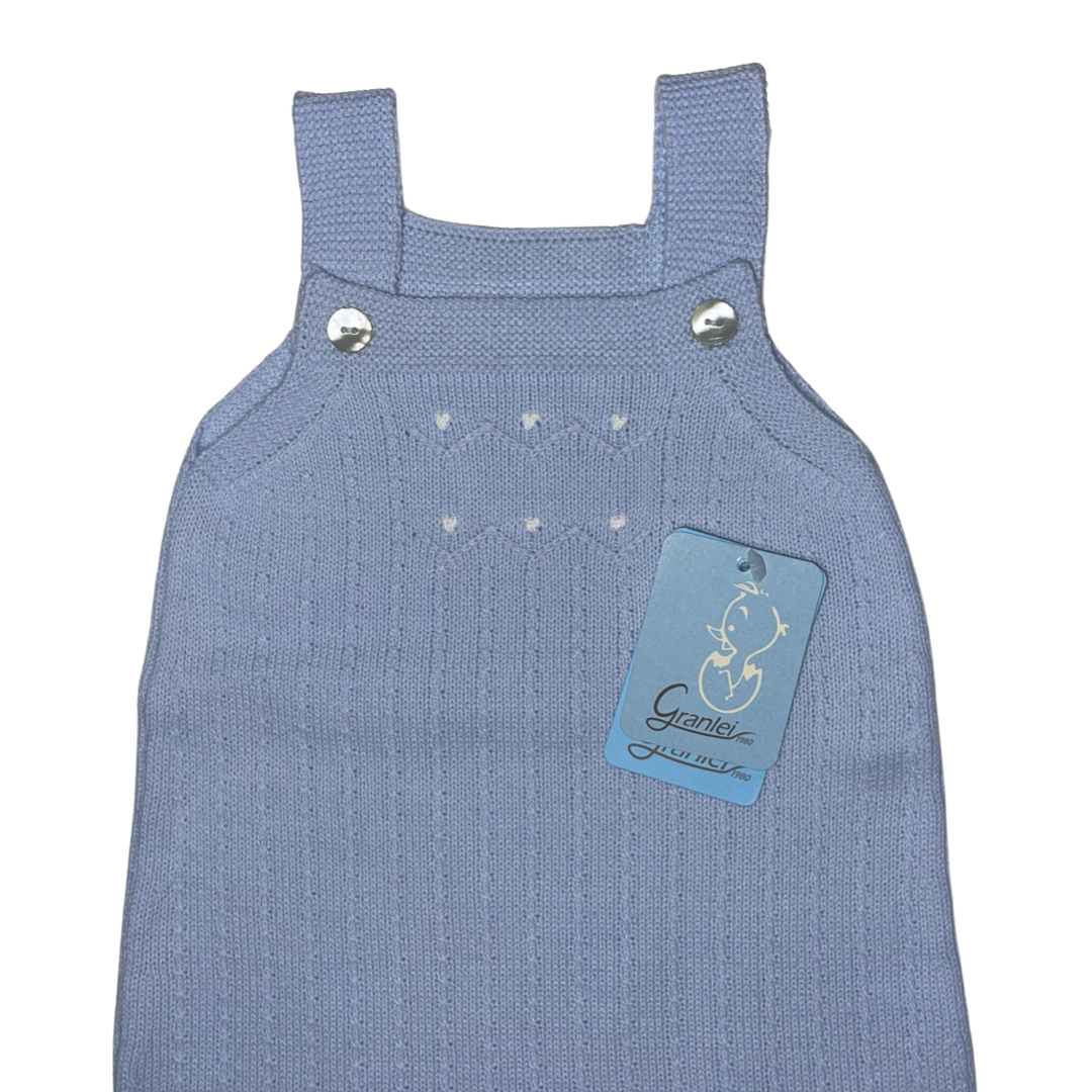 Granlei knit dungaree (Off White, Blue,Pink, Red or Green)