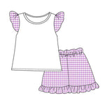 Load image into Gallery viewer, Summer peplum shoulder two piece
