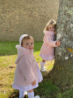 Load image into Gallery viewer, Sardon pink faux fur hooded jacket
