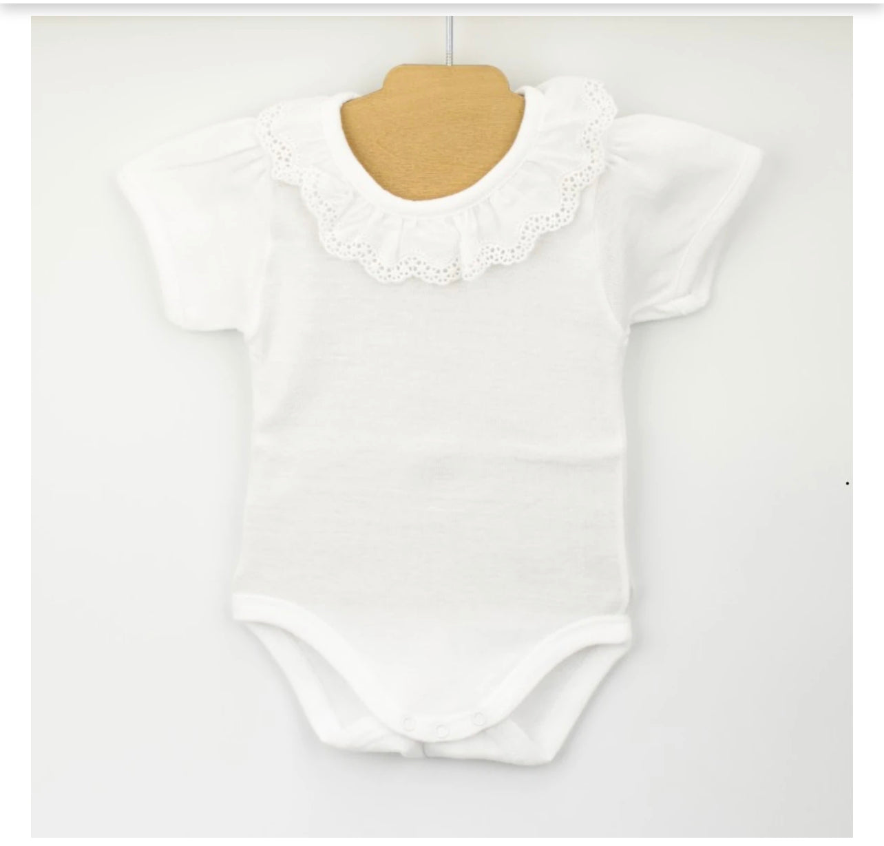 White Traditional Collar body suit - Babidu