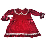 Load image into Gallery viewer, Girls Velvet Night Dress - Green or Red
