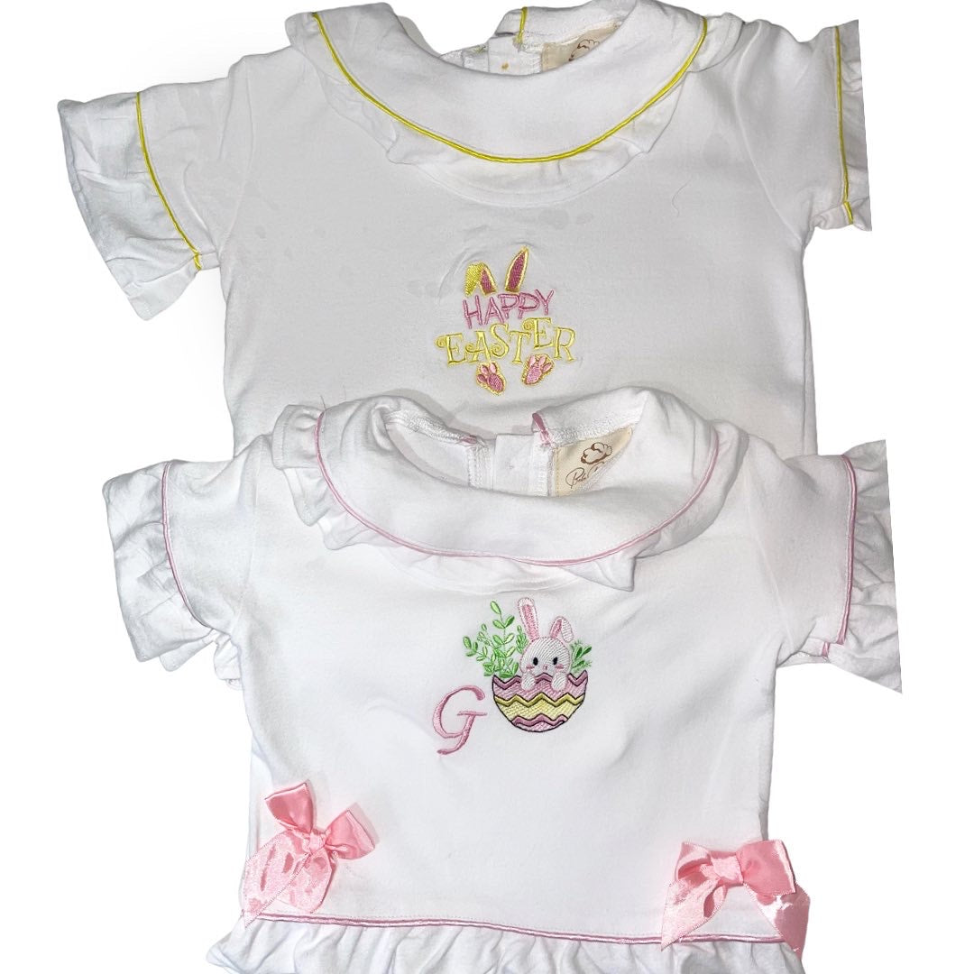 Girls  Luxe pyjamas - Summer Yellow or Pink (Choose your own Embroidery options available) 🤍