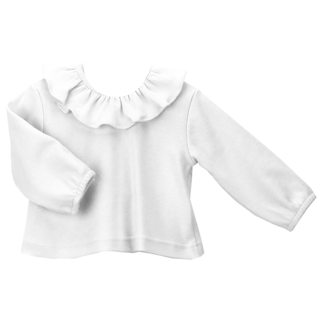 Frill collar girls long sleeve tshirt- Babidu