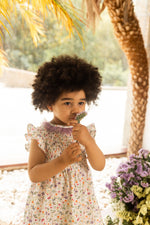 Load image into Gallery viewer, Nieva - Deolinda smocked, floral, tule detail dress
