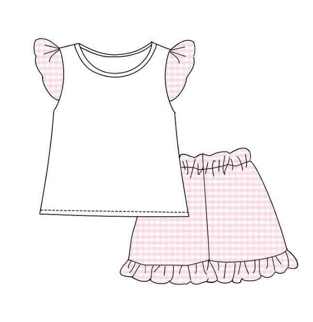 Summer peplum shoulder two piece