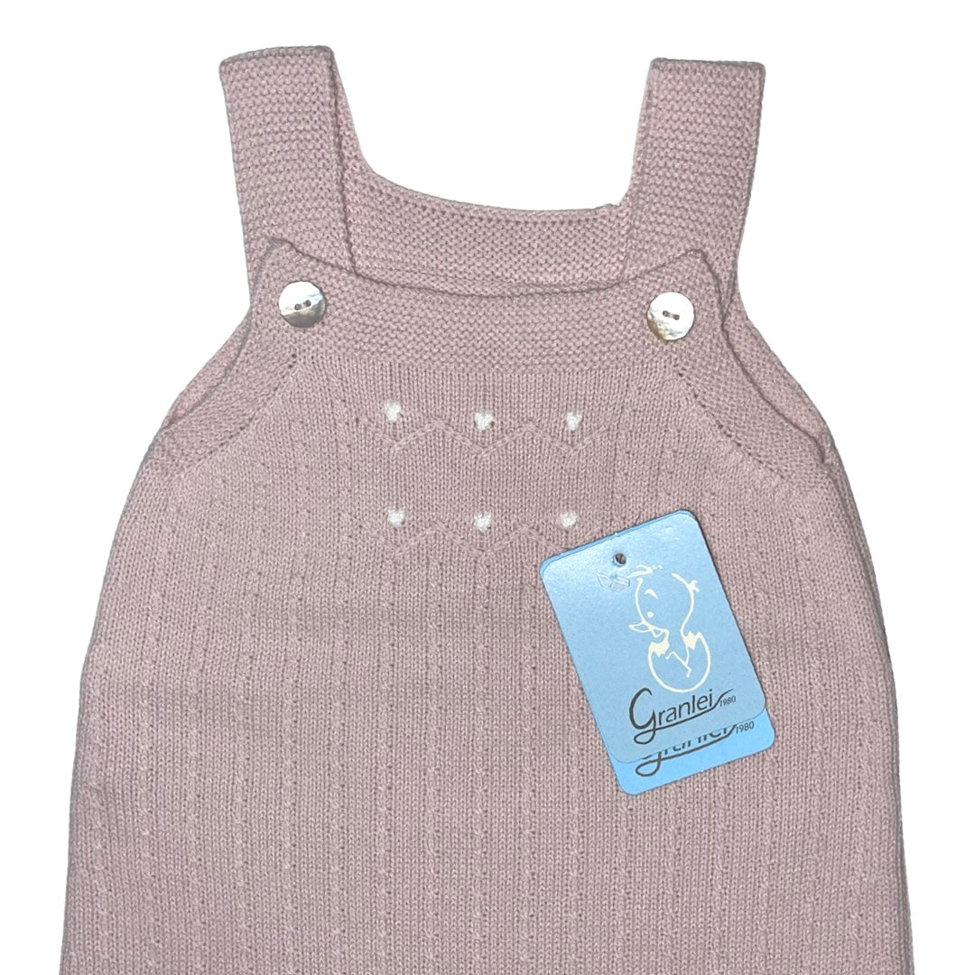 Granlei knit dungaree (Off White, Blue,Pink, Red or Green)