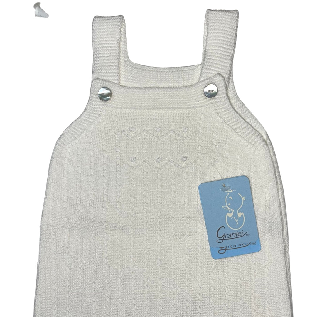 Granlei knit dungaree (Off White, Blue,Pink, Red or Green)