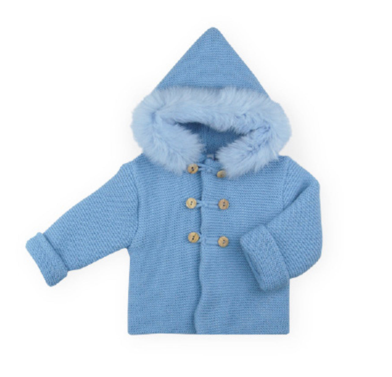Sardon blue faux fur hooded jacket