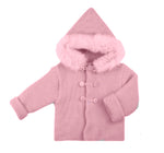 Load image into Gallery viewer, Sardon pink faux fur hooded jacket
