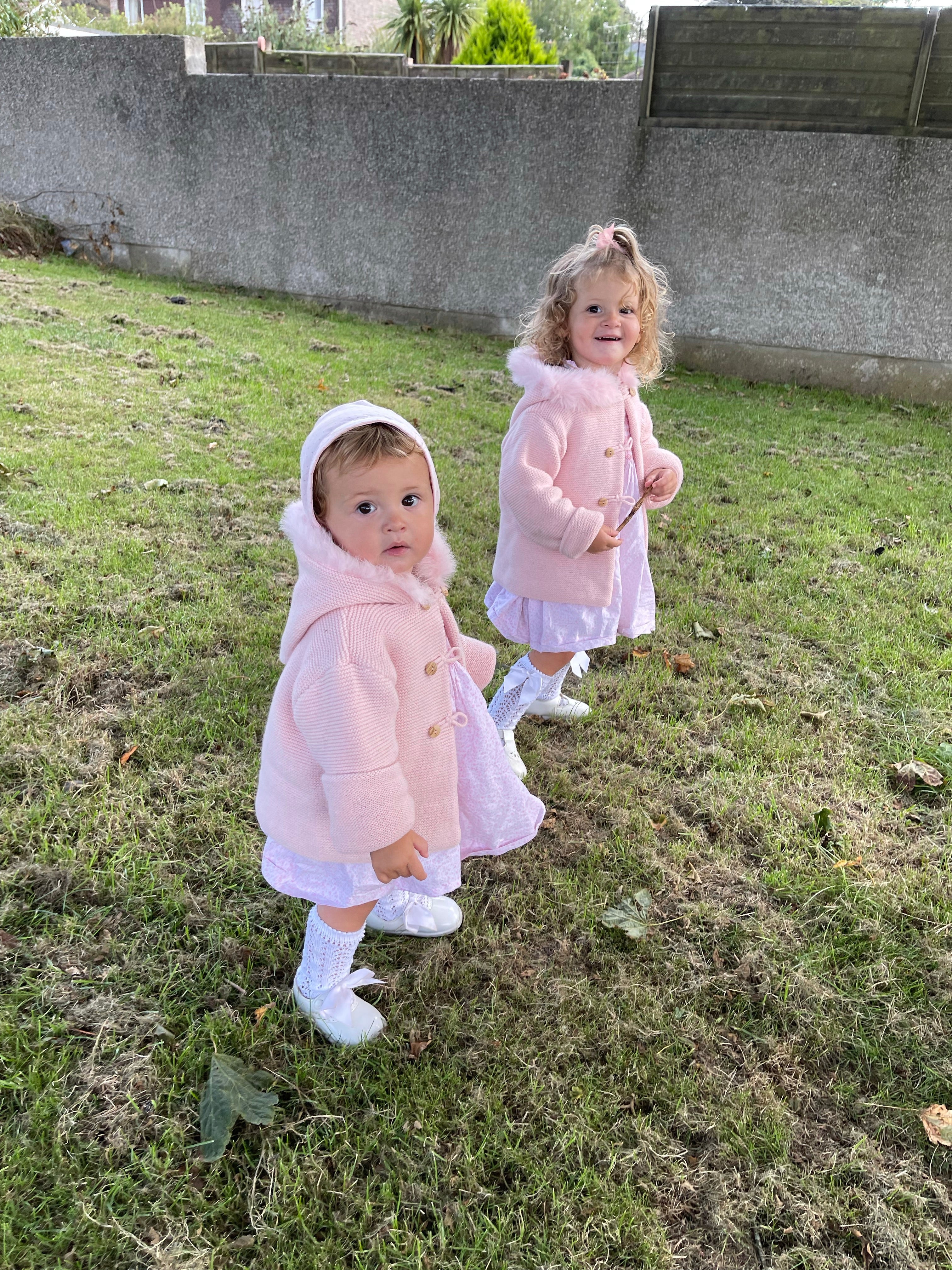 Sardon pink faux fur hooded jacket