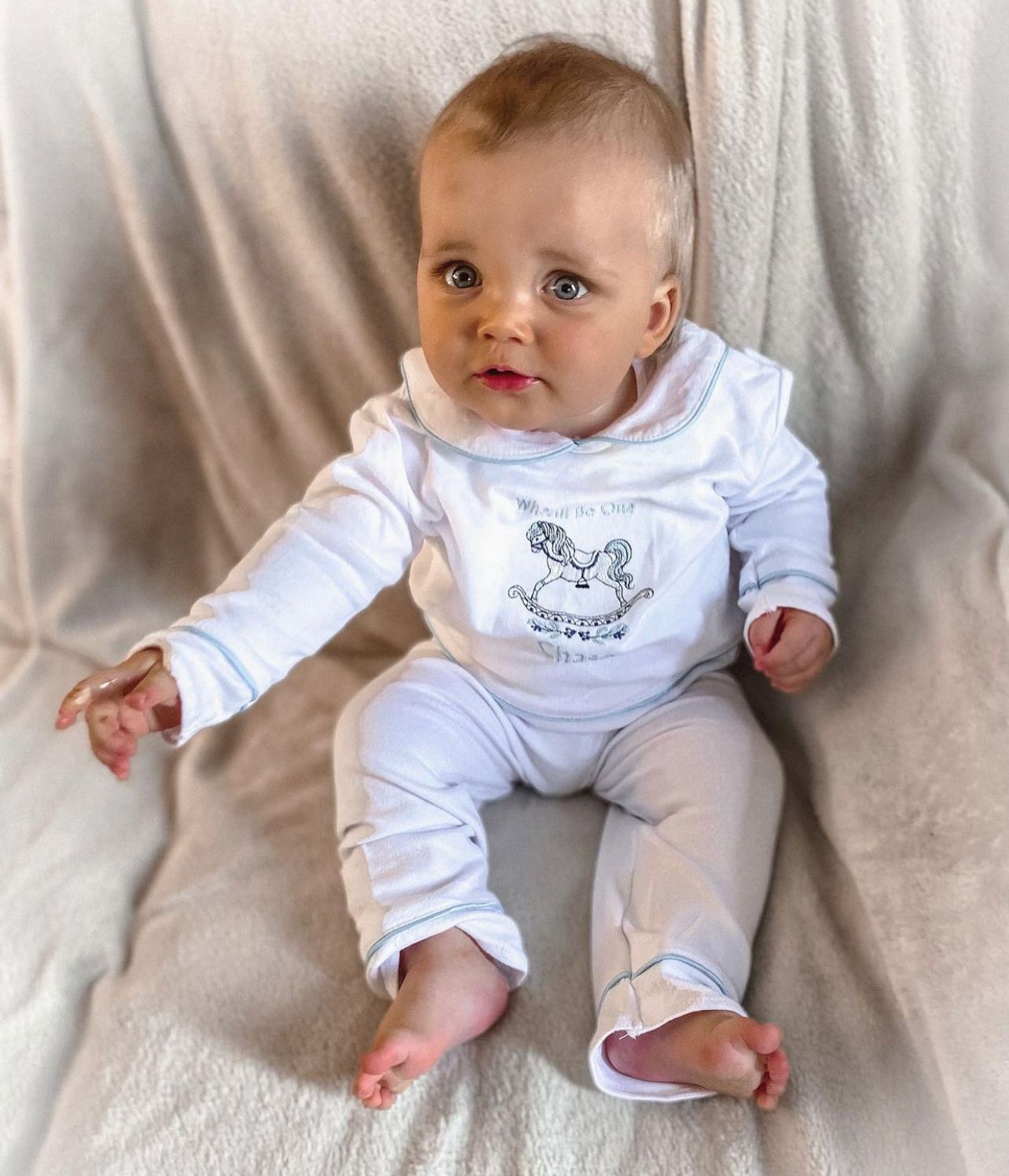 Boys Luxe pyjamas (Choose your own Embroidery options available) 🤍